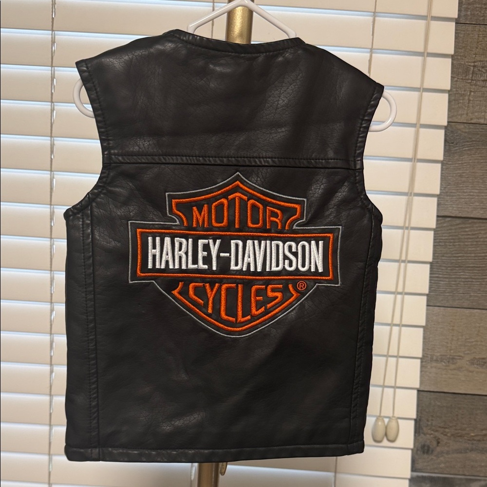 Harley-Davidson Black and Orange Kids Vest
